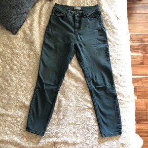 Free People Blue-Green Skinny Capri Jeans